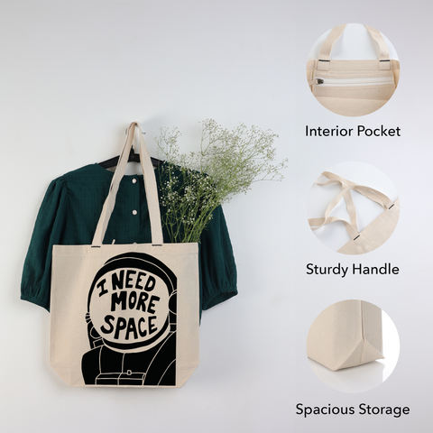     alt="Deniva Printed Recycled Canvas Tote Bag  - Eco-friendly Tote Bag"
